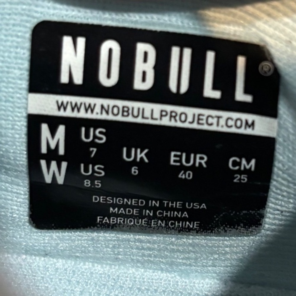 NOBULL Mesh Runner Light Blue Womens Training Shoes Size 8.5 Low Top Sneakers - Picture 5 of 6